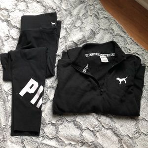 Pink set, leggings and sweater